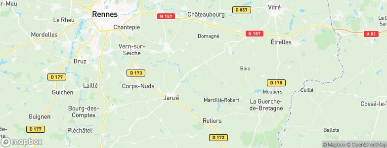 Piré-Chancé, France Map