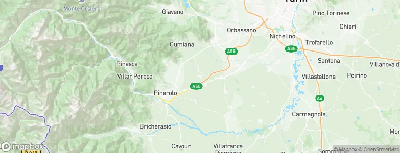 Piscina, Italy Map