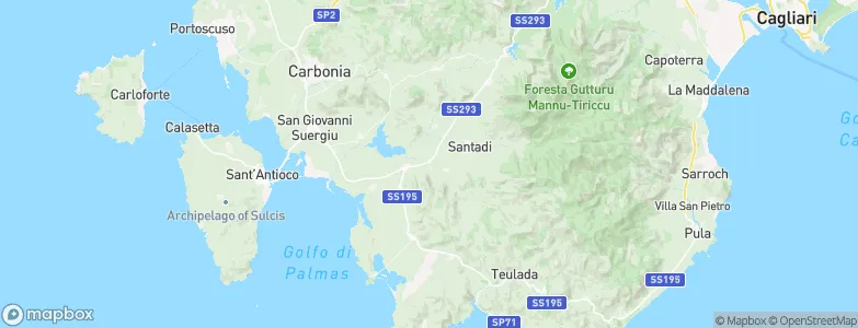 Piscinas, Italy Map