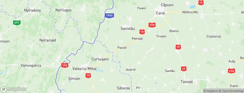 Pişcolt, Romania Map