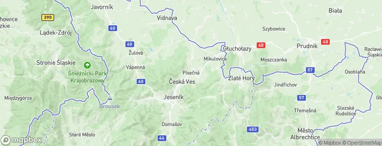 Písečná, Czechia Map
