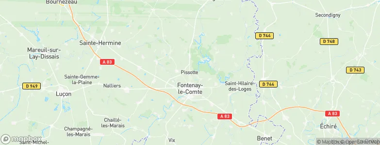 Pissotte, France Map