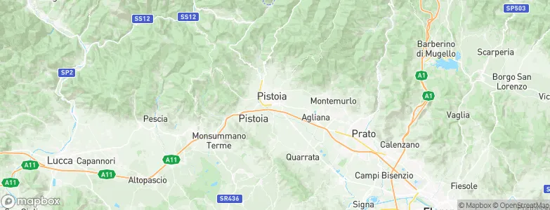 Pistoia, Italy Map