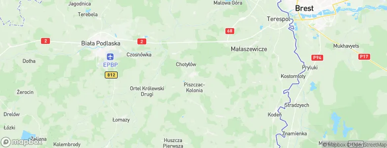 Piszczac, Poland Map