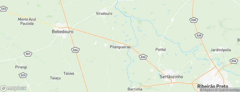 Pitangueiras, Brazil Map