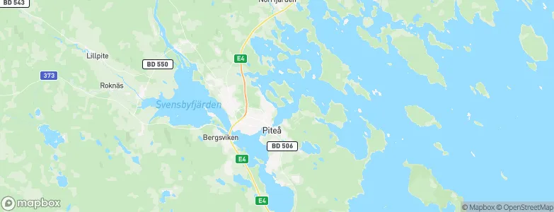 Piteå Kommun, Sweden Map