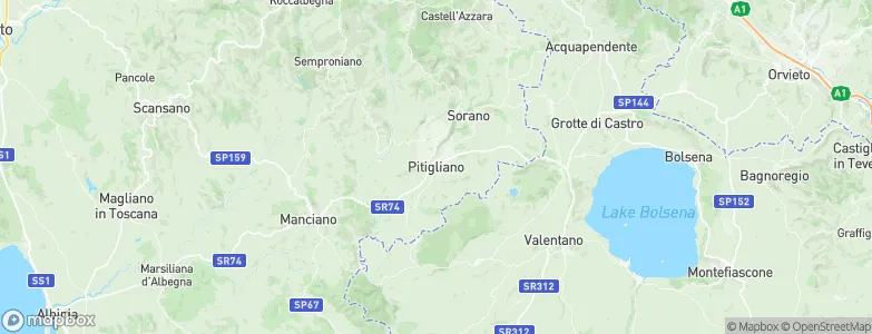 Pitigliano, Italy Map