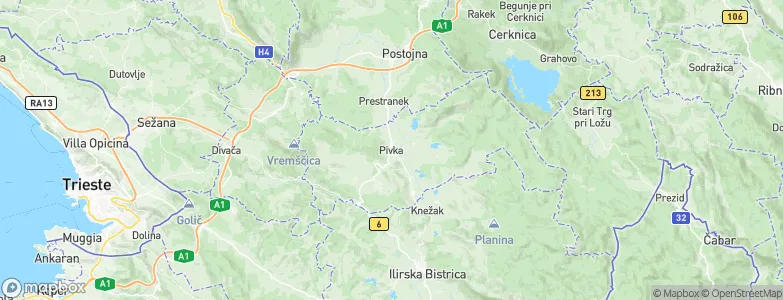 Pivka, Slovenia Map