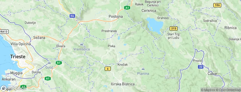 Pivka, Slovenia Map