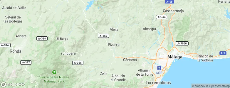 Pizarra, Spain Map