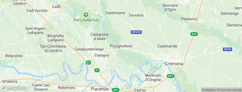Pizzighettone, Italy Map
