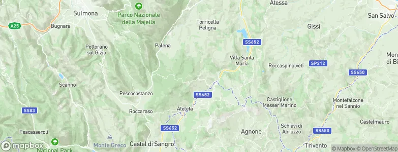 Pizzoferrato, Italy Map