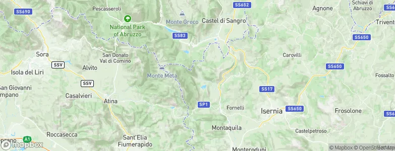 Pizzone, Italy Map