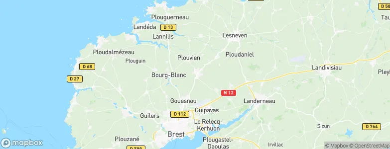 Plabennec, France Map