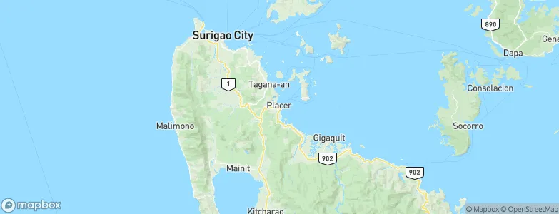 Placer, Philippines Map