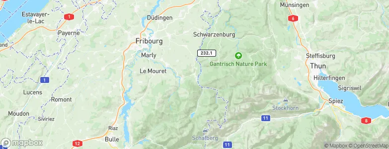 Plaffeien, Switzerland Map