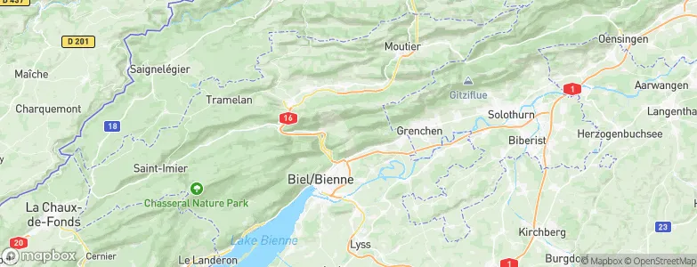 Plagne, Switzerland Map