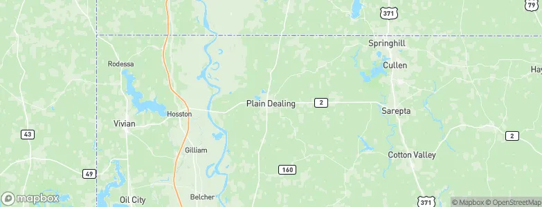 Plain Dealing, United States Map