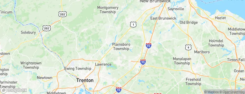 Plainsboro Center, United States Map