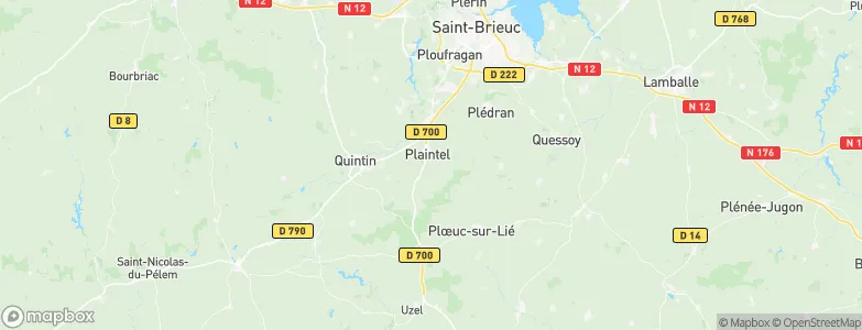 Plaintel, France Map