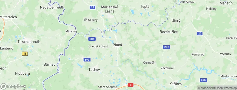 Planá, Czechia Map