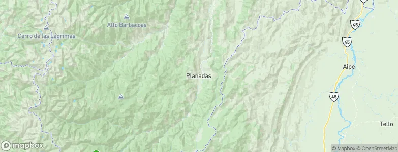 Planadas, Colombia Map