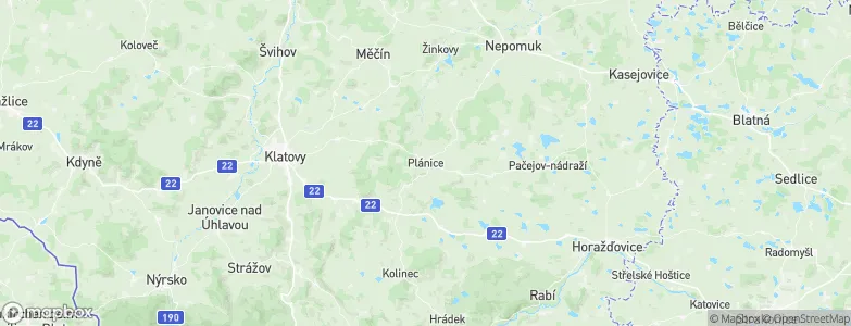 Plánice, Czechia Map
