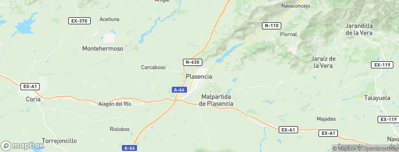 Plasencia, Spain Map