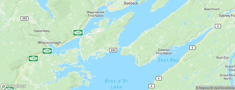 Plaster Cove, Canada Map