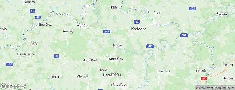 Plasy, Czechia Map