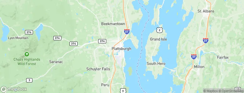 Plattsburgh, United States Map