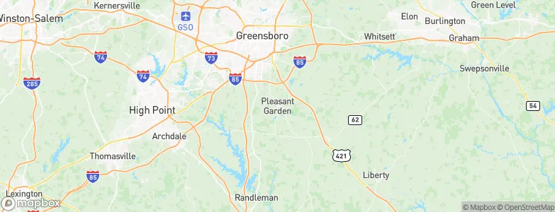 Pleasant Garden, United States Map