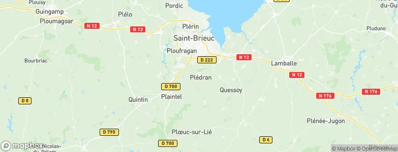 Plédran, France Map