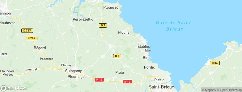 Pléguien, France Map