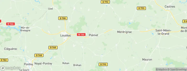 Plémet, France Map
