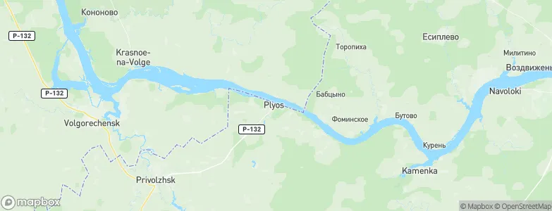 Plës, Russia Map