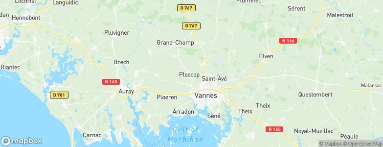 Plescop, France Map