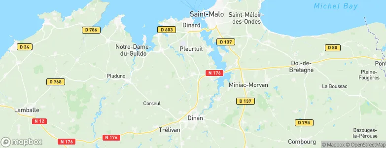 Pleslin-Trigavou, France Map