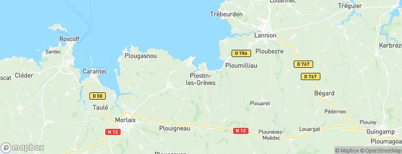 Plestin-les-Grèves, France Map