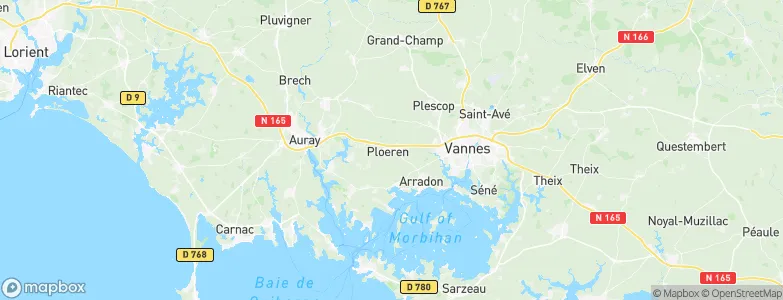 Ploeren, France Map