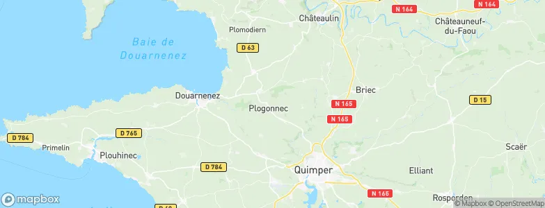 Plogonnec, France Map
