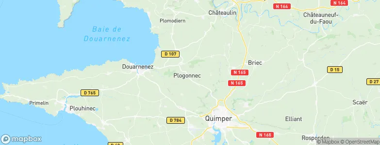 Plogonnec, France Map