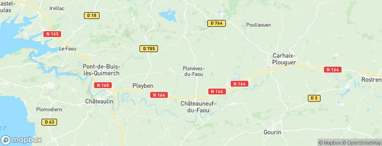 Plonévez-du-Faou, France Map
