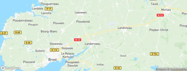 Plouédern, France Map