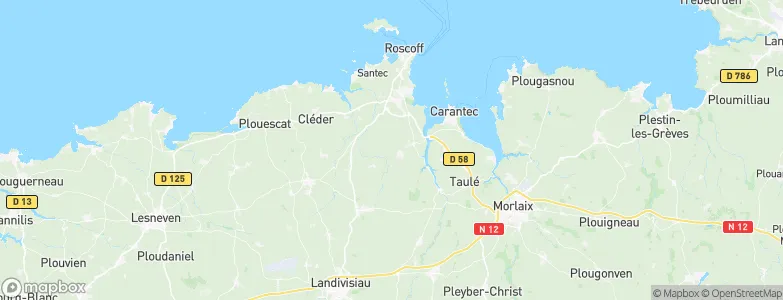 Plouénan, France Map