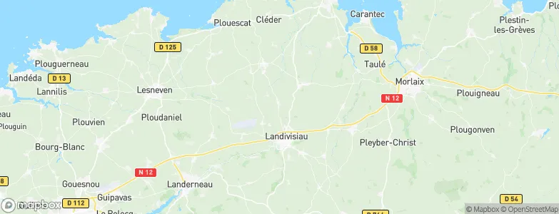 Plougourvest, France Map