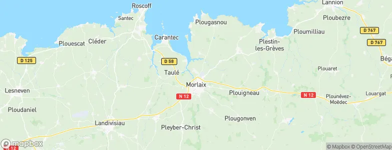 Ploujean, France Map