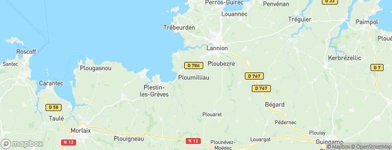 Ploumilliau, France Map