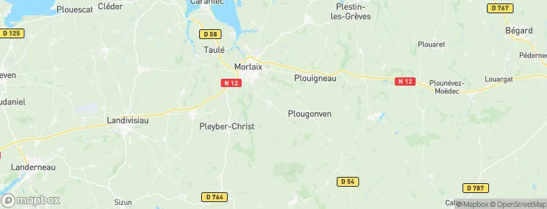 Plourin-lès-Morlaix, France Map