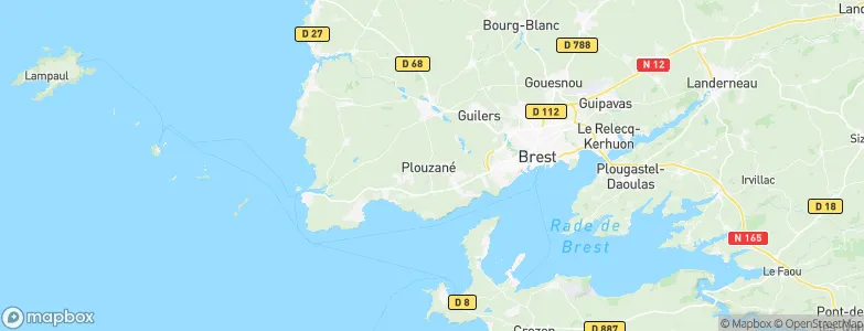 Plouzané, France Map